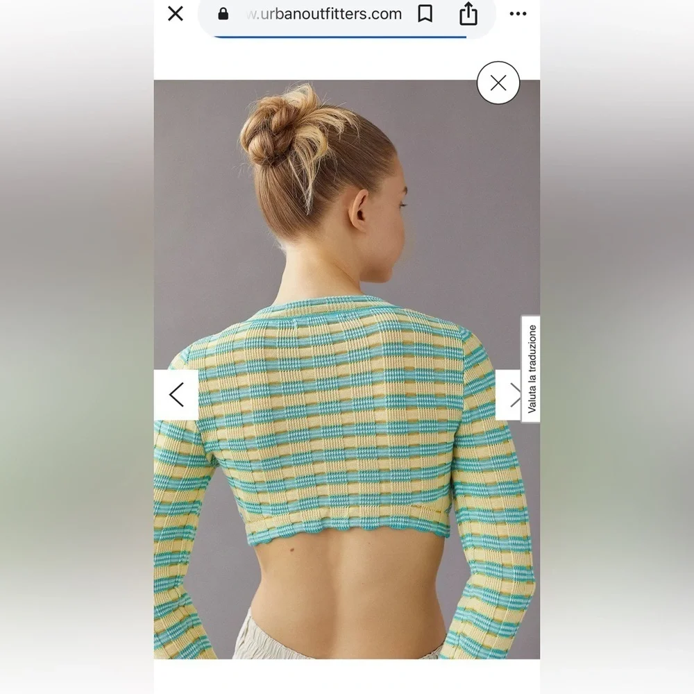 Urban outfitters Striped Cropped Cardigan - Picture 2 of 7